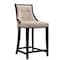Manhattan Comfort Fifth Ave Counter Stool in Cream and Dark Walnut (Set of 3) 3-CS012-CR - alternate 2
